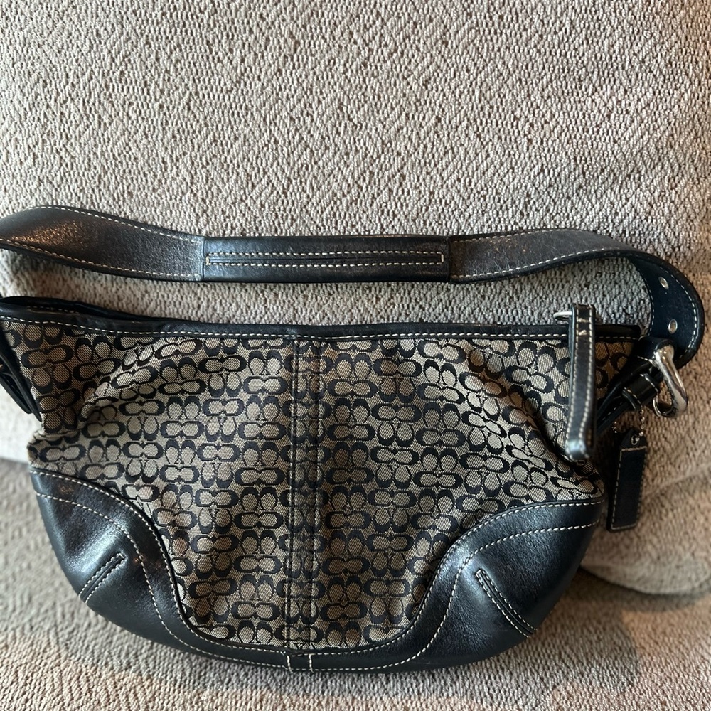 Coach Black and Brown Shoulder Bag - Picture 2 of 3
